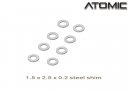 1.5 x 2.5 x 0.2mm Steel Shim (8 pcs)
