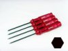 Red color Hexagon Wrench Set (1.5mm, 2.0mm, 2.5mm, 3.0mm)