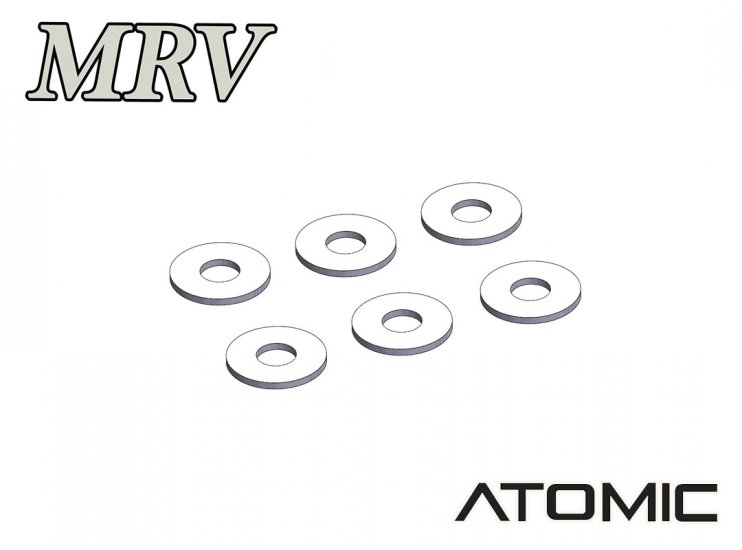 MRV Rear Axle Height Shim 6 pcs (1.6 x 4.0 x 0.3 mm) - Click Image to Close