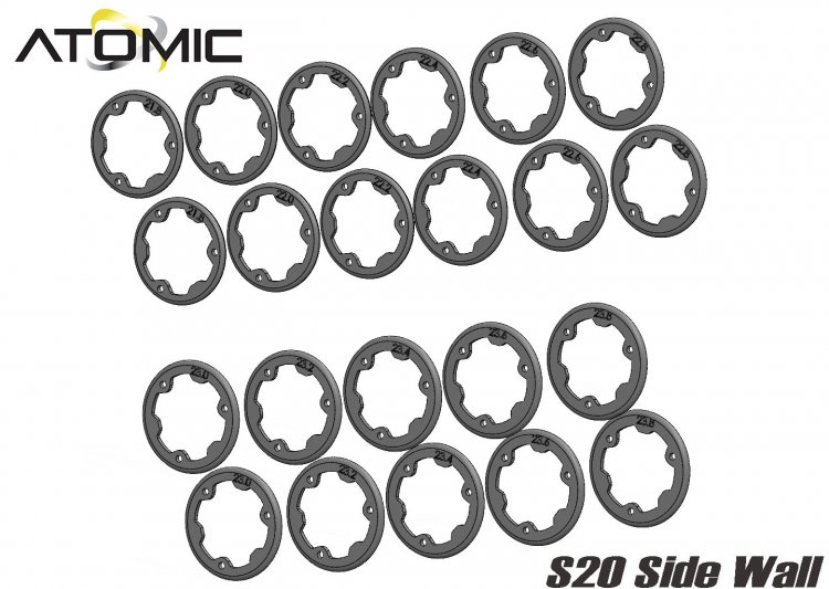 Side Wall Combo w/ Screw Set (11pairs : 21.8 to 23.8mm) - Click Image to Close