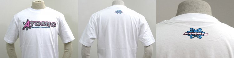 Atomic T-Shirt - M (White) - Click Image to Close