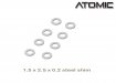 1.5 x 2.5 x 0.2mm Steel Shim (8 pcs)
