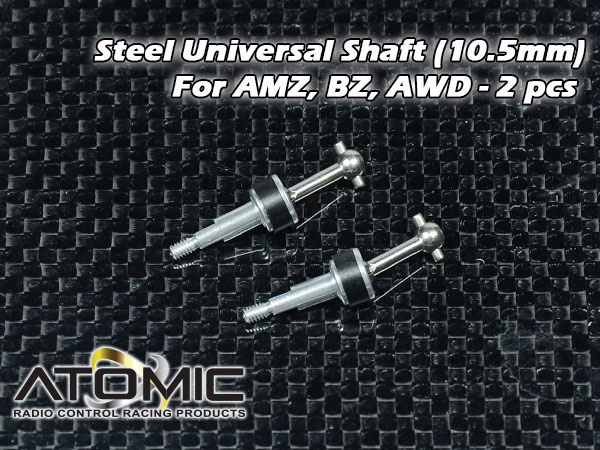 Steel Universal Shaft (10.5mm) for AMZ, BZ, AWD - 2 pcs - Click Image to Close