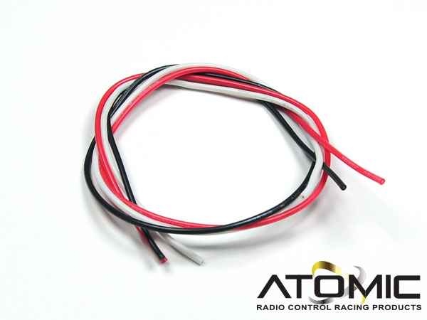 24 AWG Silicon Wire (Red, White, Blue) 1 feet of each - Click Image to Close