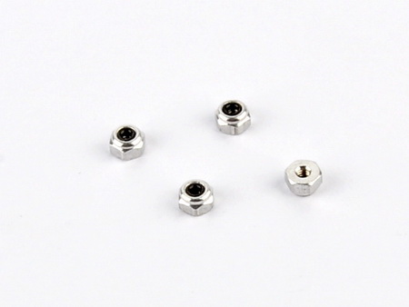 2mm Alu. Hex. Lock Nut - Pro Ver. (Sliver) - Click Image to Close