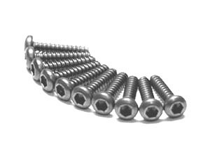 Titanium Tapping Screw 1.5 Hex. Button Head 2.6x12mm (TKB) - Click Image to Close
