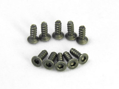 Titanium Tapping Screw 1.5 Hex. Flat Head 2x6mm (TKB) - Click Image to Close