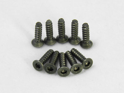 Titanium Tapping Screw 1.5 Hex. Flat Head 2x8mm (TKB) - Click Image to Close