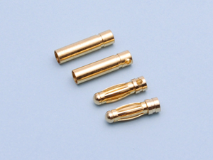 3.0mm Gold Round plug (2 sets)